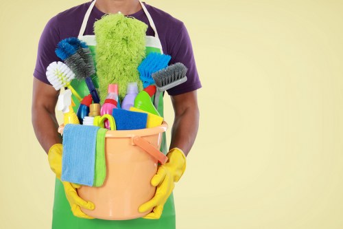Professional office cleaning in a modern workspace