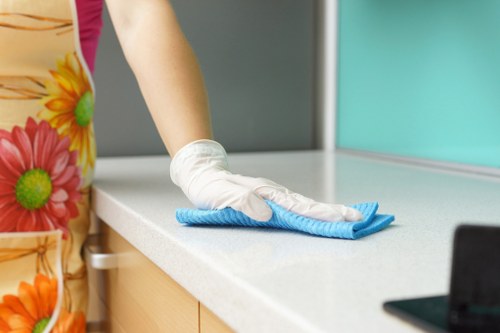 Clean workplace environment maintained through routine cleaning