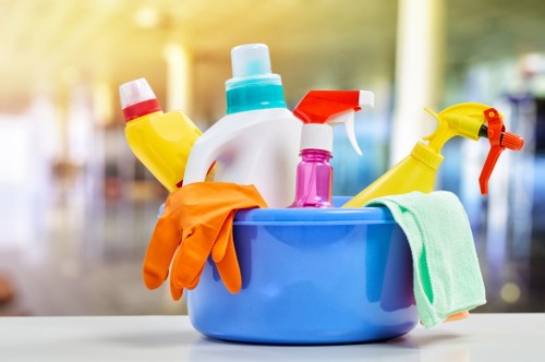 Eco-friendly commercial cleaning in a modern workplace