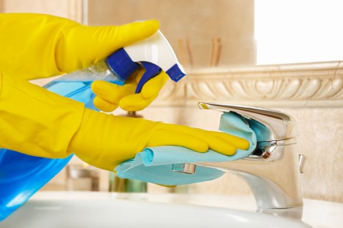 Bathroom deep cleaning as part of move out cleaning