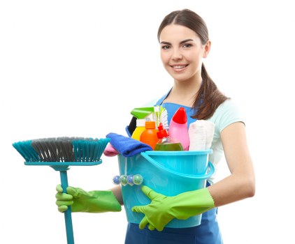 Deep cleaning supplies ready for a one off cleaning service